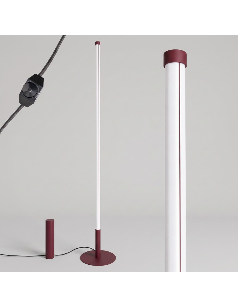 Thoro Lampa podłogowa TRANG burgund 4000K TH.1009