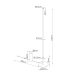Thoro Lampa podłogowa TRANG szałwiowa 4000K TH.1015