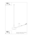 Thoro Lampa podłogowa TRANG ultramaryna 4000K TH.1017