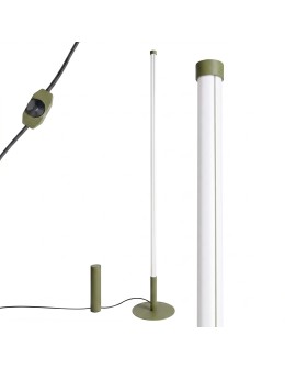 Thoro Lampa podłogowa TRANG zielona oliwka 4000K TH.1018