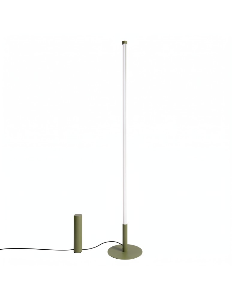 Thoro Lampa podłogowa TRANG zielona oliwka 4000K TH.1018