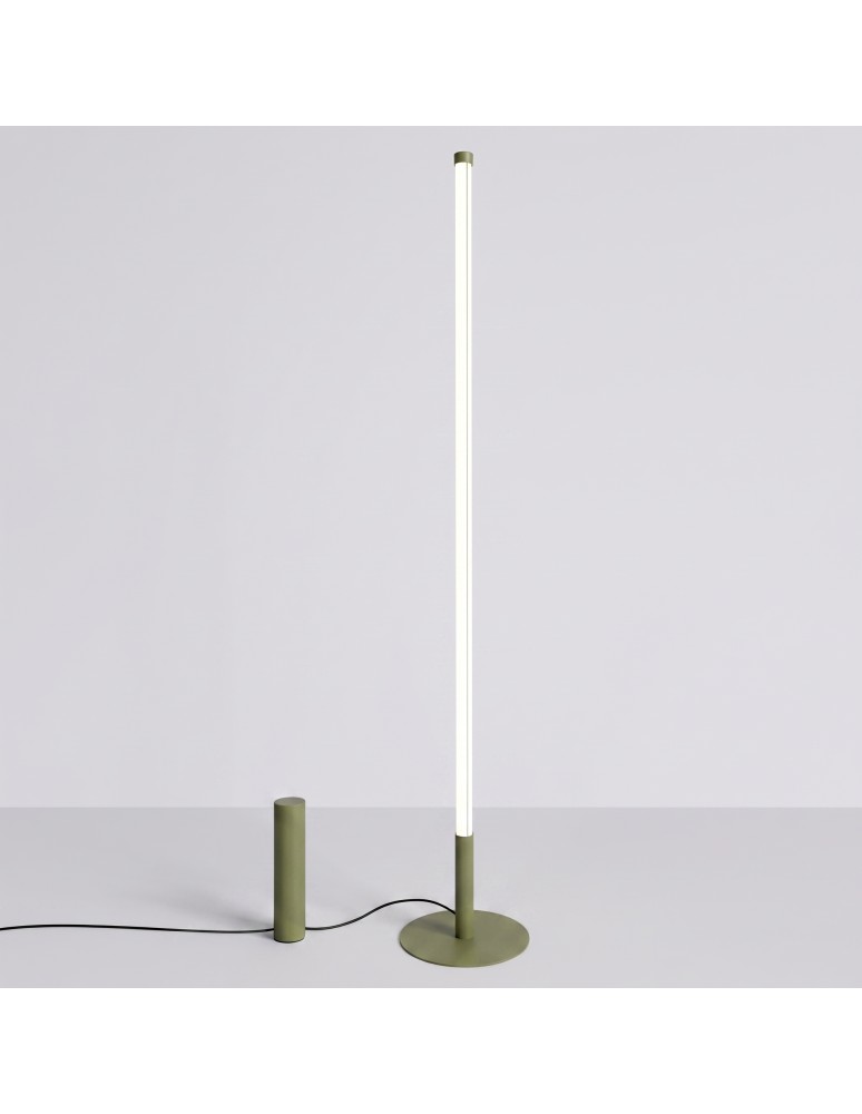Thoro Lampa podłogowa TRANG zielona oliwka 4000K TH.1018