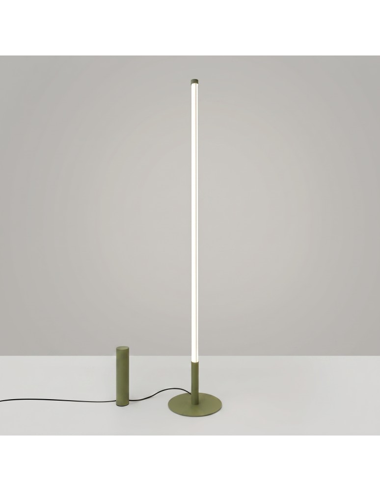 Thoro Lampa podłogowa TRANG zielona oliwka 4000K TH.1018