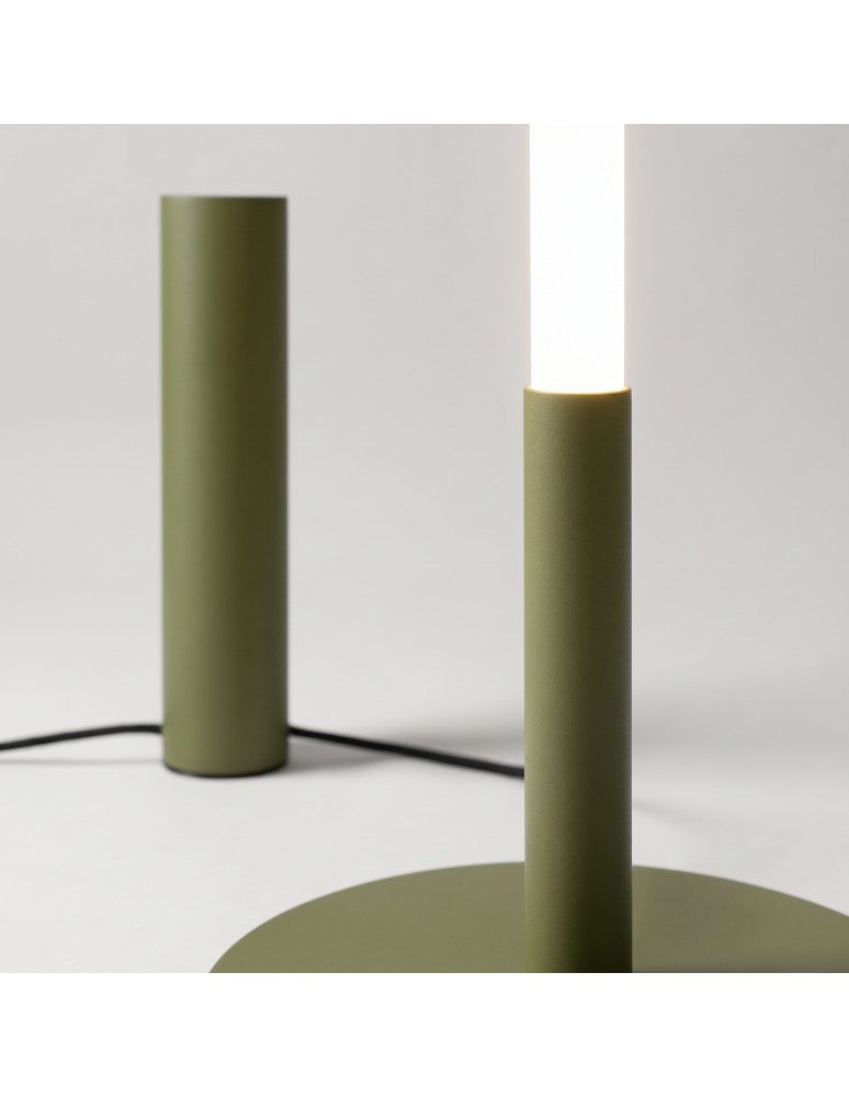 Thoro Lampa podłogowa TRANG zielona oliwka 4000K TH.1018