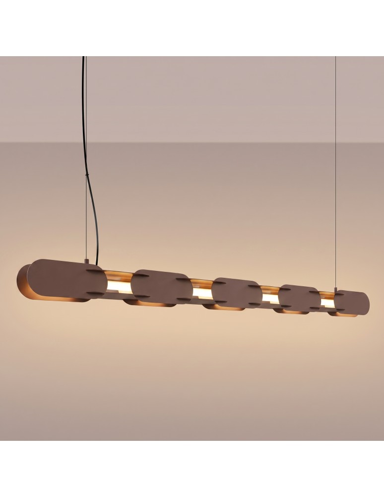 Thoro Lampa wisząca CHAIN 158 brązowa LED 3000K TH.1020