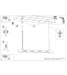 Thoro Lampa wisząca CHAIN 158 biała LED 3000K TH.1021