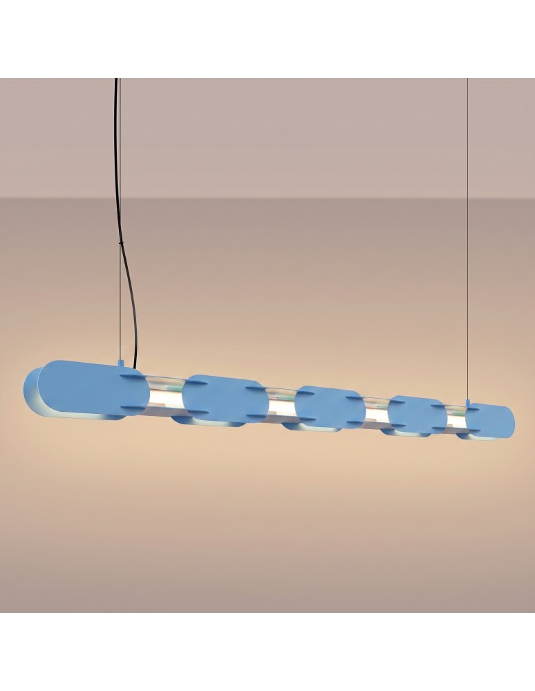 Thoro Lampa wisząca CHAIN 158 błękitna LED 3000K TH.1022
