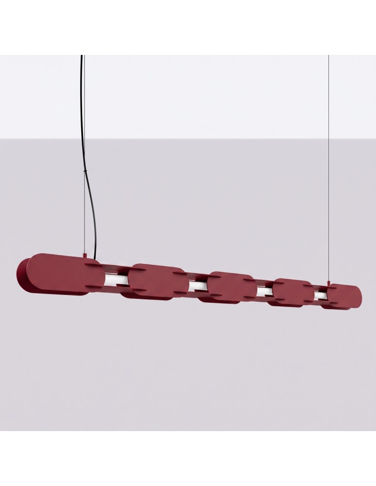 Thoro Lampa wisząca CHAIN 158 burgund LED 3000K TH.1024