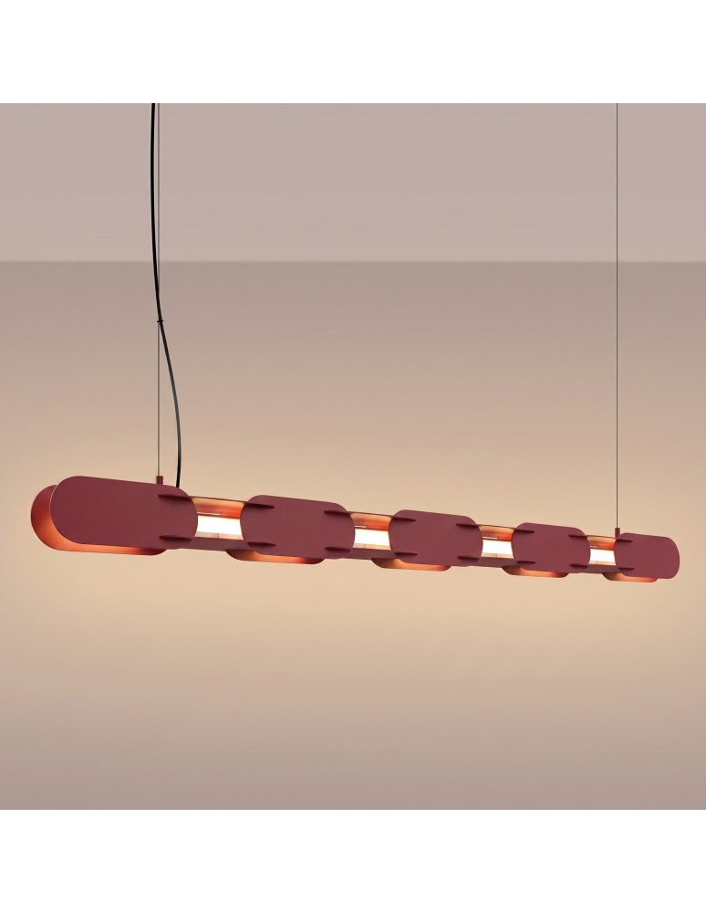 Thoro Lampa wisząca CHAIN 158 burgund LED 3000K TH.1024