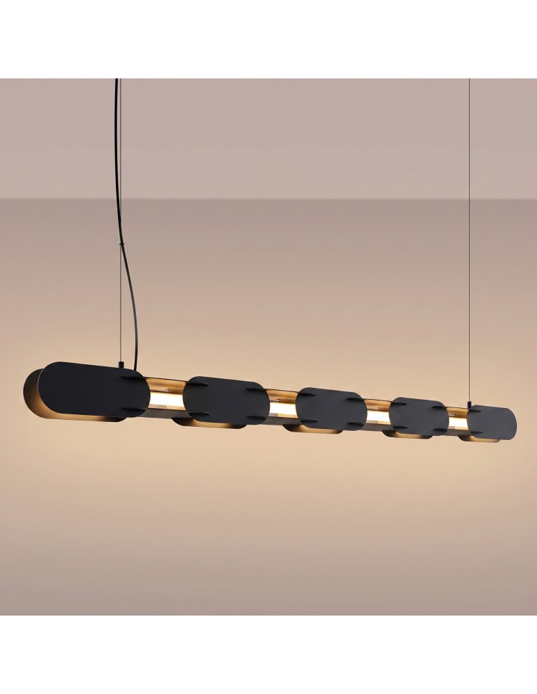 Thoro Lampa wisząca CHAIN 158 czarna LED 3000K TH.1025