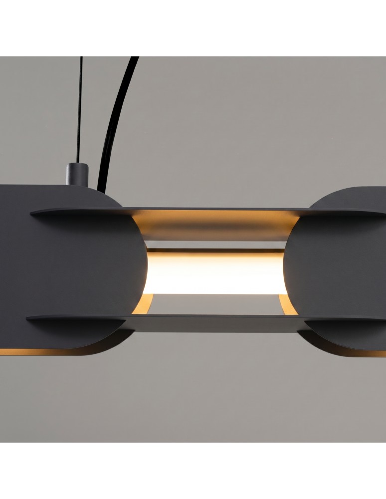 Thoro Lampa wisząca CHAIN 158 czarna LED 3000K TH.1025