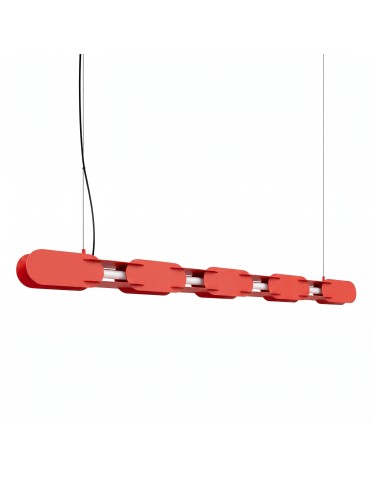 Thoro Lampa wisząca CHAIN 158 czerwona LED 3000K TH.1026