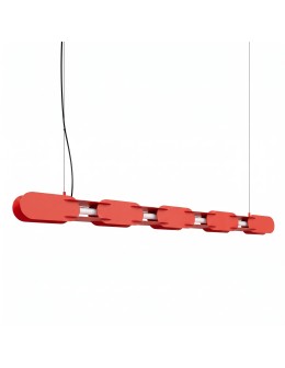 Thoro Lampa wisząca CHAIN 158 czerwona LED 3000K TH.1026
