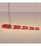 Thoro Lampa wisząca CHAIN 158 czerwona LED 3000K TH.1026