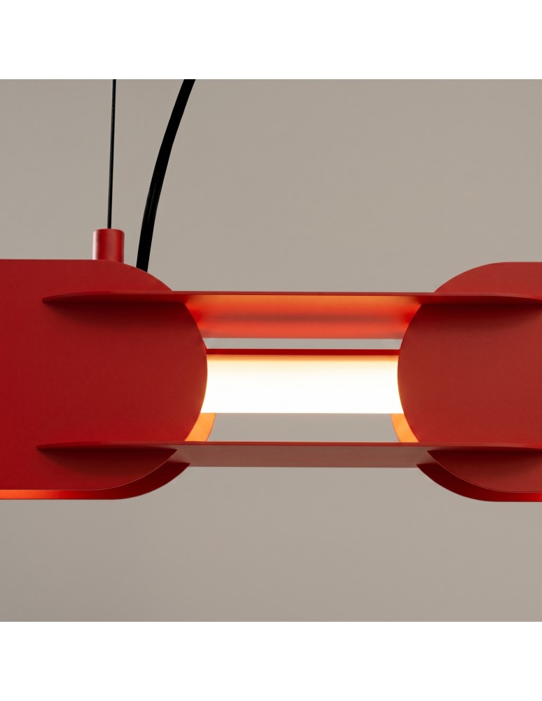 Thoro Lampa wisząca CHAIN 158 czerwona LED 3000K TH.1026