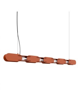 Thoro Lampa wisząca CHAIN 158 ochra czerwona LED 3000K TH.1028