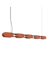 Thoro Lampa wisząca CHAIN 158 ochra czerwona LED 3000K TH.1028