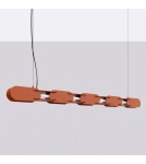Thoro Lampa wisząca CHAIN 158 ochra czerwona LED 3000K TH.1028