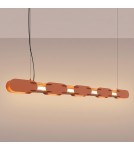 Thoro Lampa wisząca CHAIN 158 ochra czerwona LED 3000K TH.1028