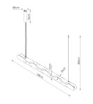 Thoro Lampa wisząca CHAIN 158 ochra czerwona LED 3000K TH.1028