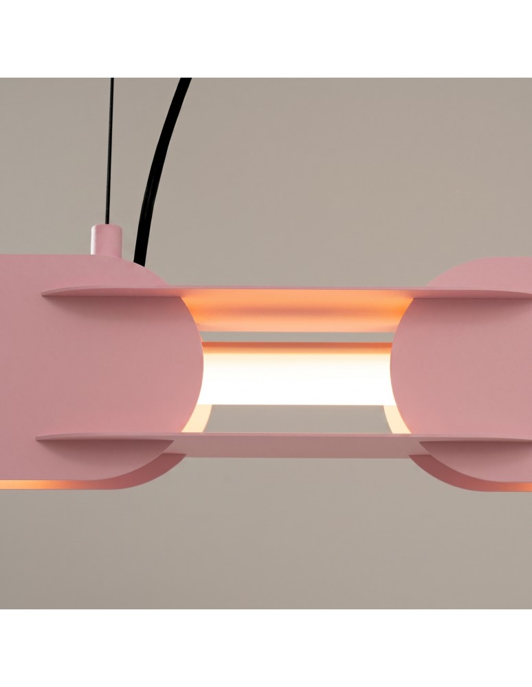 Thoro Lampa wisząca CHAIN 158 różowa LED 3000K TH.1029