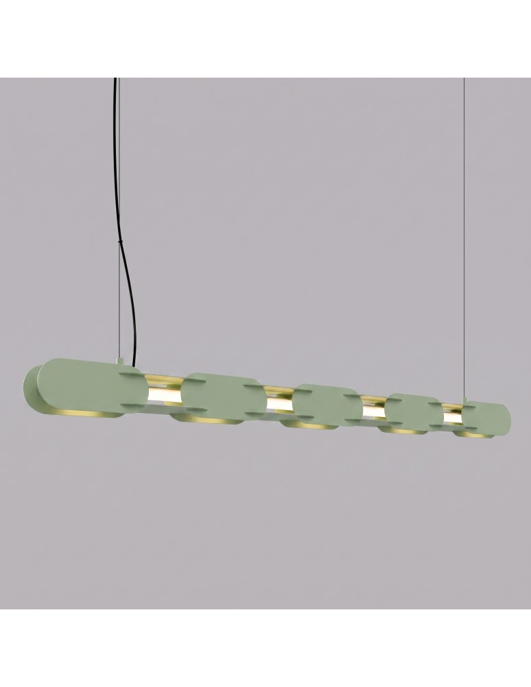 Thoro Lampa wisząca CHAIN 158 szałwiowa LED 3000K TH.1030