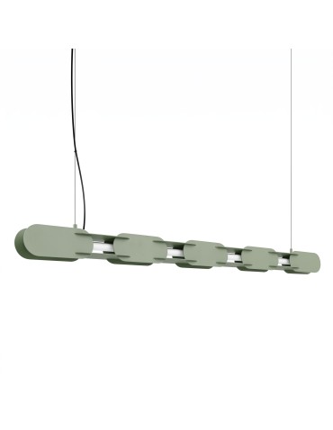 Thoro Lampa wisząca CHAIN 158 zielona oliwka LED 3000K TH.1033