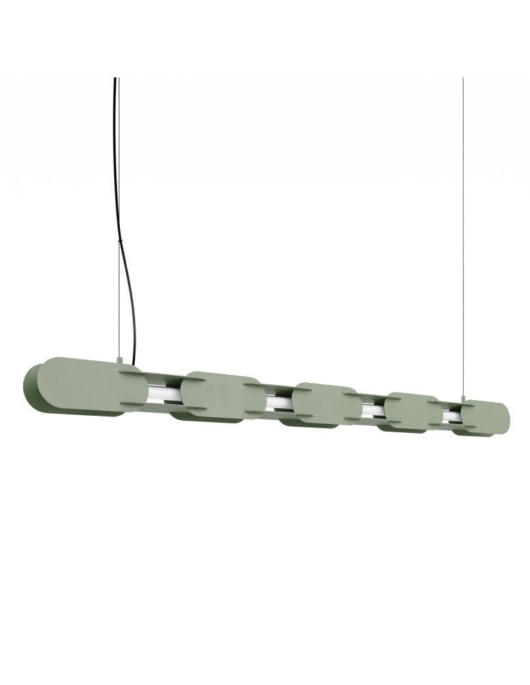 Thoro Lampa wisząca CHAIN 158 zielona oliwka LED 3000K TH.1033