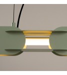 Thoro Lampa wisząca CHAIN 158 zielona oliwka LED 3000K TH.1033