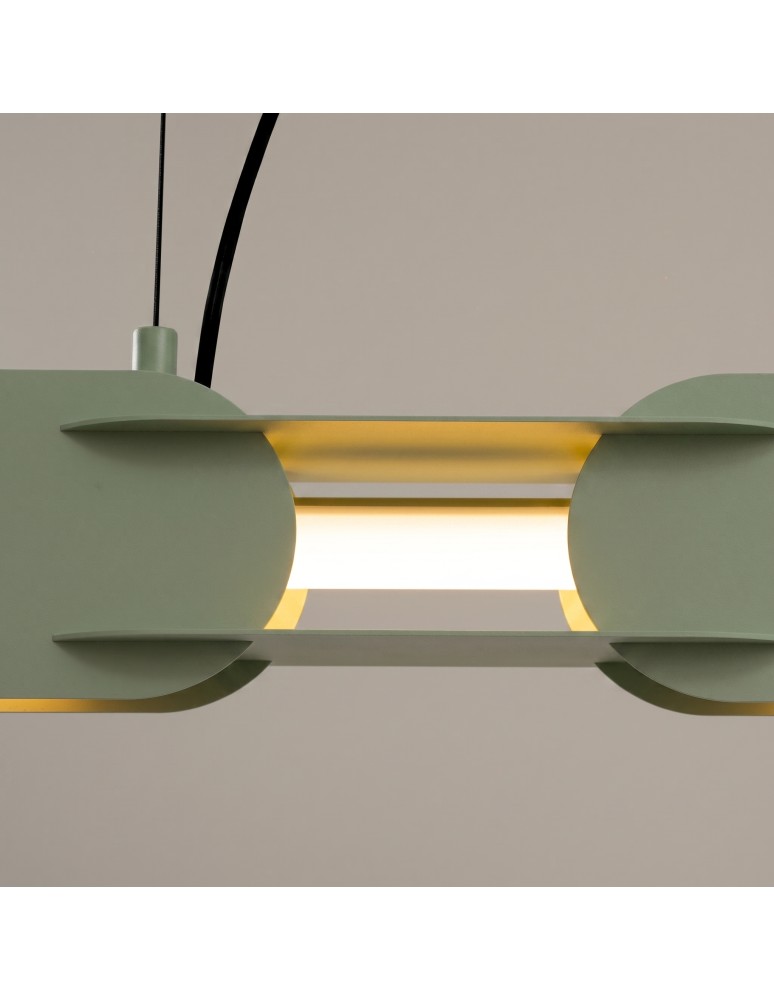 Thoro Lampa wisząca CHAIN 158 zielona oliwka LED 3000K TH.1033
