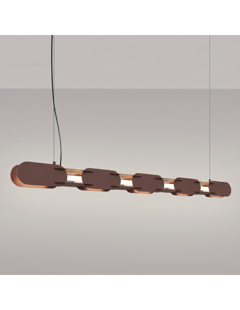 Thoro Lampa wisząca CHAIN 158 brązowa LED 4000K TH.1035