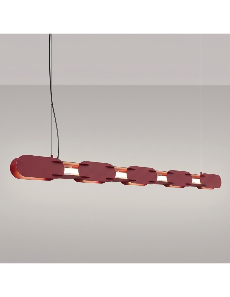 Thoro Lampa wisząca CHAIN 158 burgund LED 4000K TH.1039