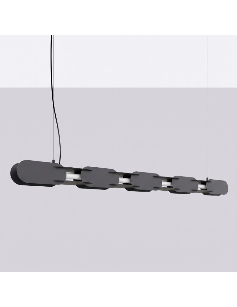 Thoro Lampa wisząca CHAIN 158 czarna LED 4000K TH.1040