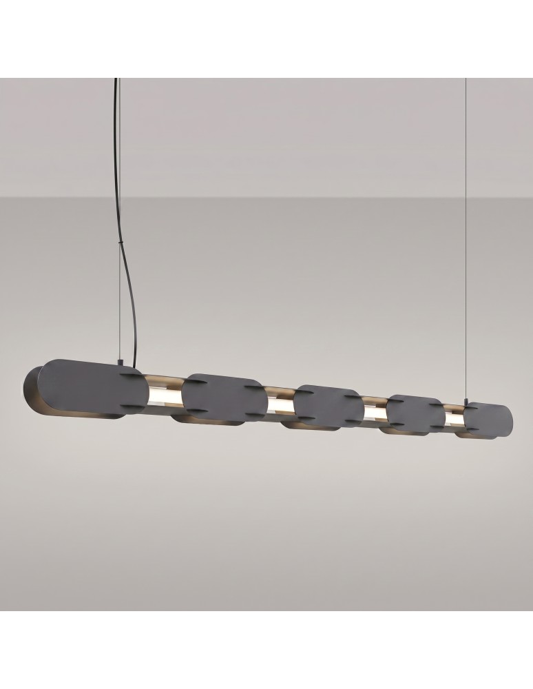 Thoro Lampa wisząca CHAIN 158 czarna LED 4000K TH.1040