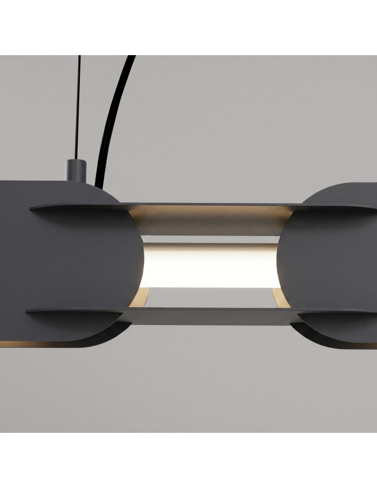 Thoro Lampa wisząca CHAIN 158 czarna LED 4000K TH.1040