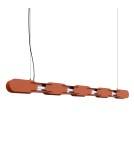 Thoro Lampa wisząca CHAIN 158 ochra czerwona LED 4000K TH.1043