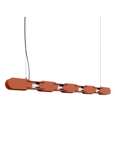 Thoro Lampa wisząca CHAIN 158 ochra czerwona LED 4000K TH.1043