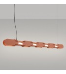 Thoro Lampa wisząca CHAIN 158 ochra czerwona LED 4000K TH.1043