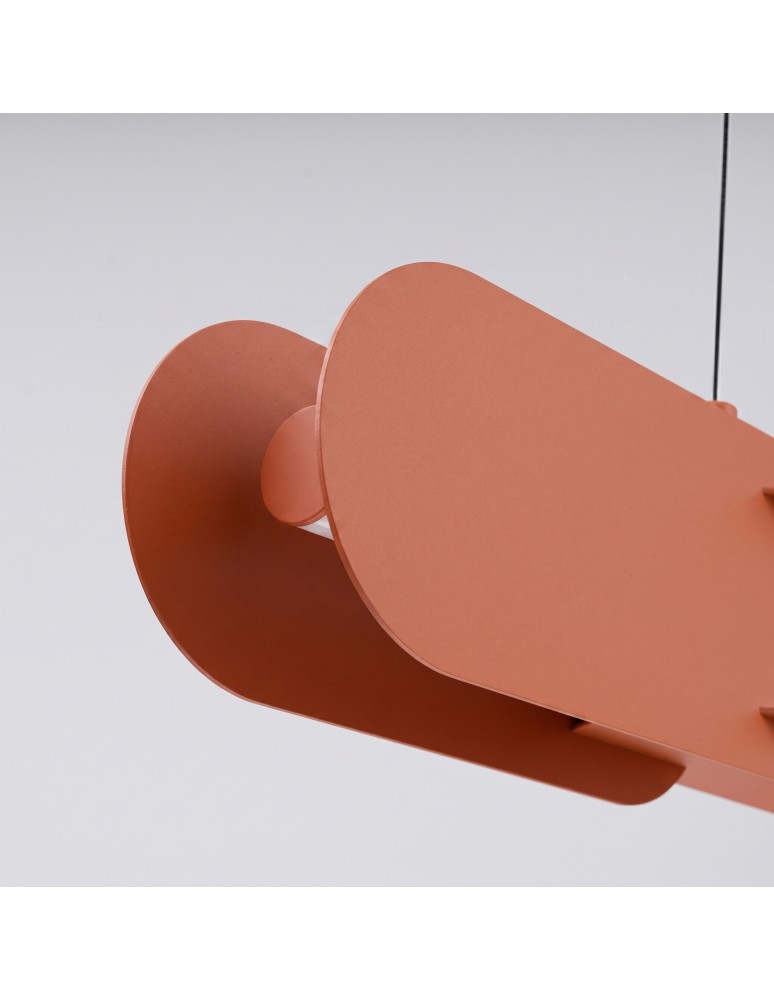 Thoro Lampa wisząca CHAIN 158 ochra czerwona LED 4000K TH.1043