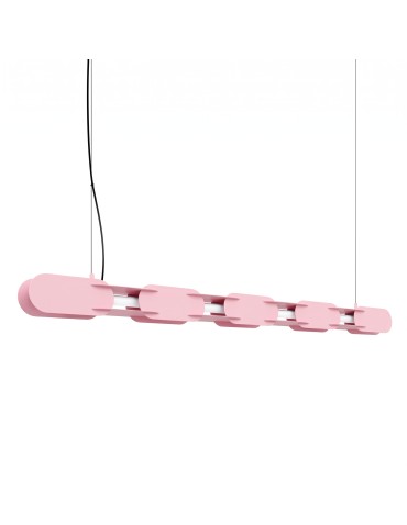 Thoro Lampa wisząca CHAIN 158 różowa LED 4000K TH.1044