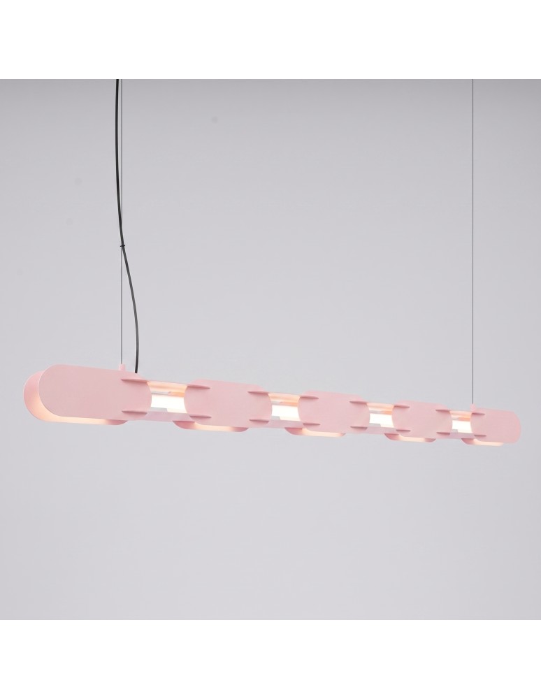 Thoro Lampa wisząca CHAIN 158 różowa LED 4000K TH.1044