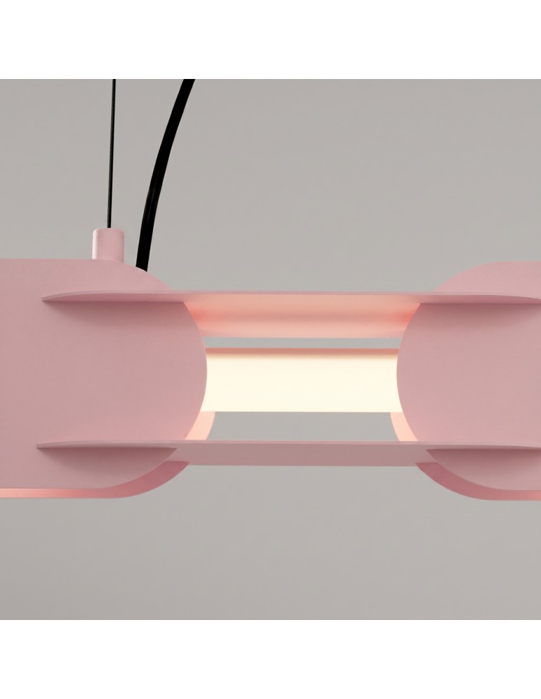 Thoro Lampa wisząca CHAIN 158 różowa LED 4000K TH.1044
