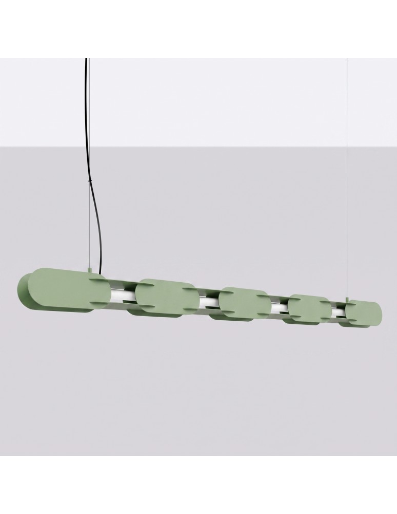 Thoro Lampa wisząca CHAIN 158 szałwiowa LED 4000K TH.1045