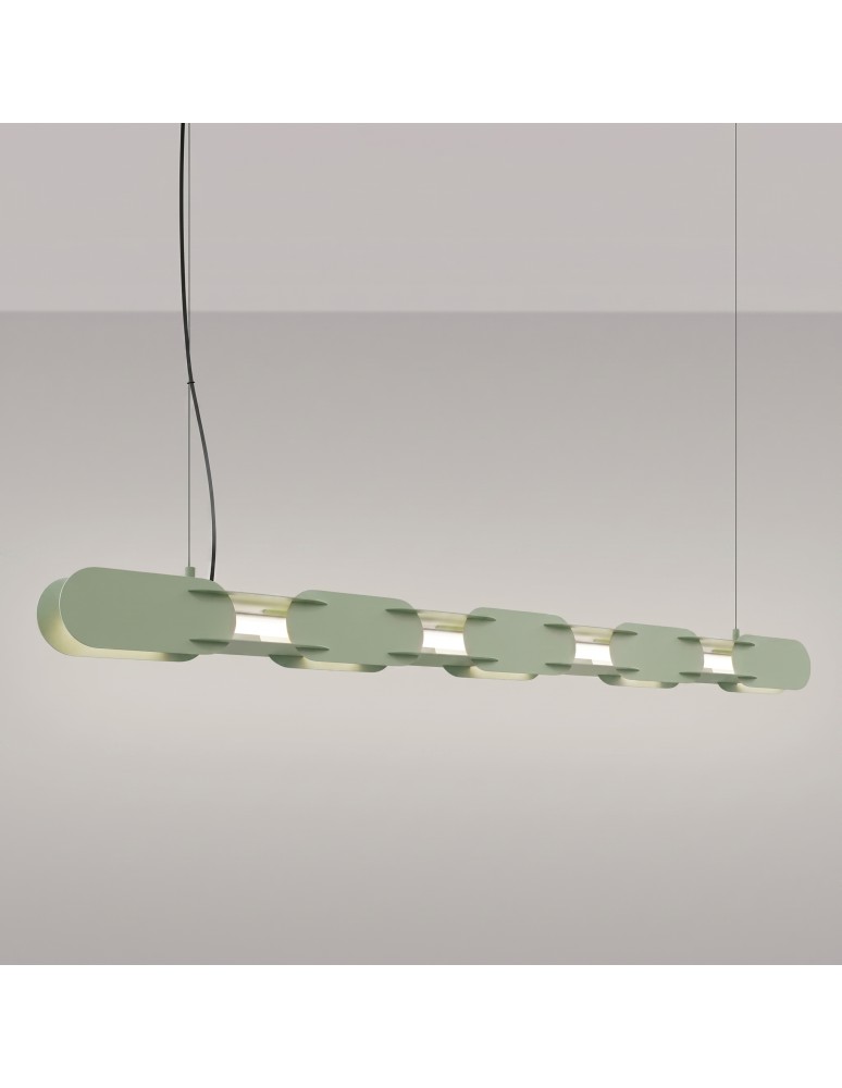 Thoro Lampa wisząca CHAIN 158 szałwiowa LED 4000K TH.1045