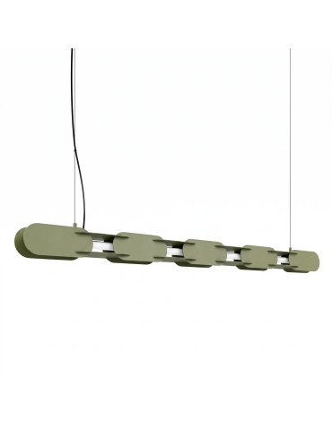 Thoro Lampa wisząca CHAIN 158 zielona oliwka LED 4000K TH.1048