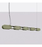 Thoro Lampa wisząca CHAIN 158 zielona oliwka LED 4000K TH.1048