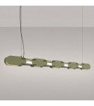 Thoro Lampa wisząca CHAIN 158 zielona oliwka LED 4000K TH.1048