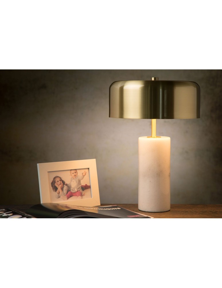 Designer table lamps - Lucide MIRASOL Desk 3xG9 white satin brass 34540/03/31 - product kolory-swiatla.pl 10