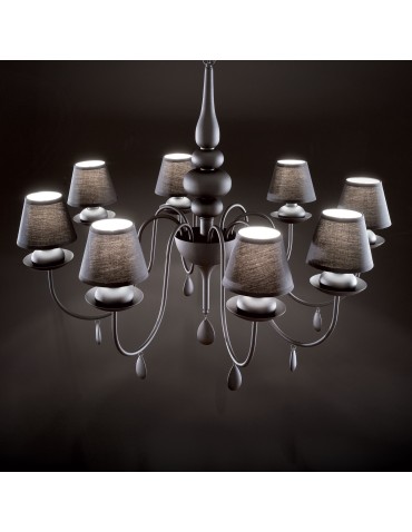 Ideal Lux Lampa Wisząca BLANCHE SP6 NERO Czarny 111872 - product 2