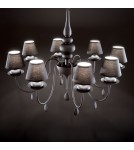 Ideal Lux Lampa Wisząca BLANCHE SP8 NERO Czarny 111896